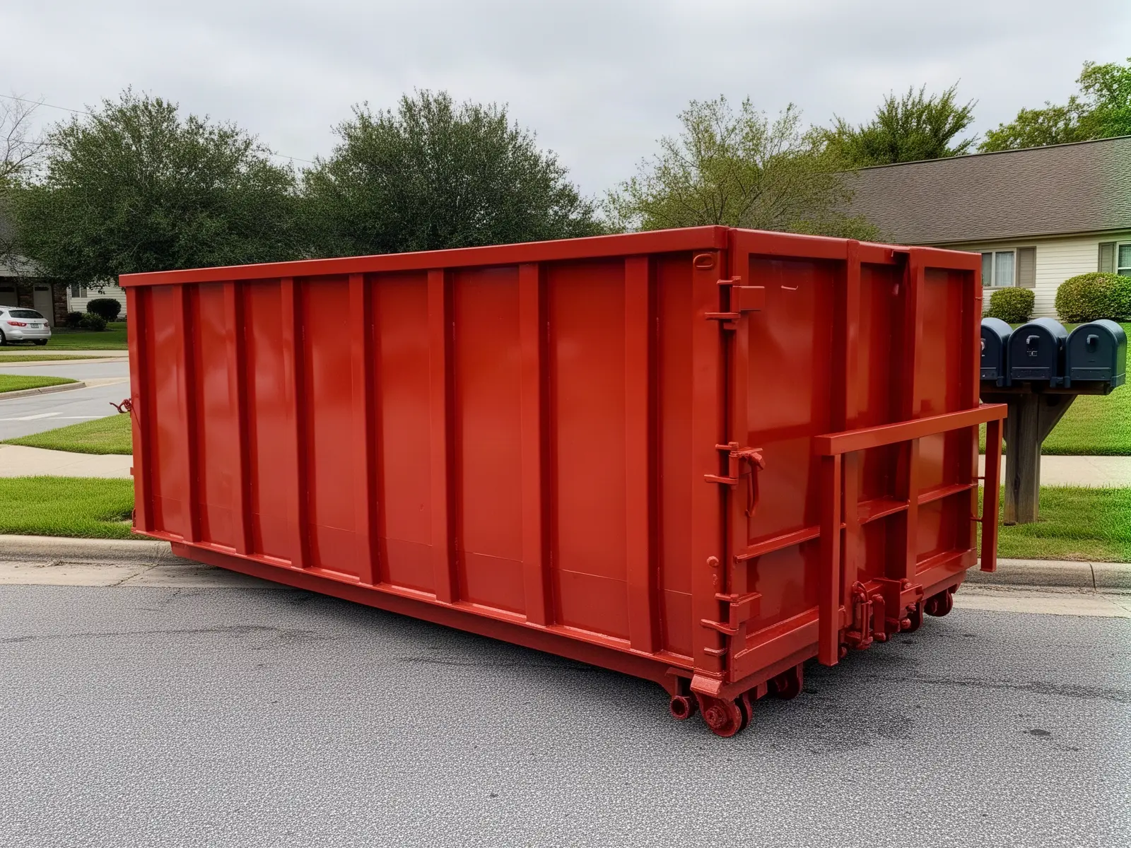 Roll-off dumpster from MP Express Dumpster Rental in Fargo, ND